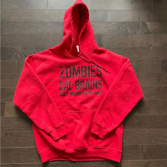 Zombies Eat Brains Sweatshirt Mens  Medium - Picture 6 of 6